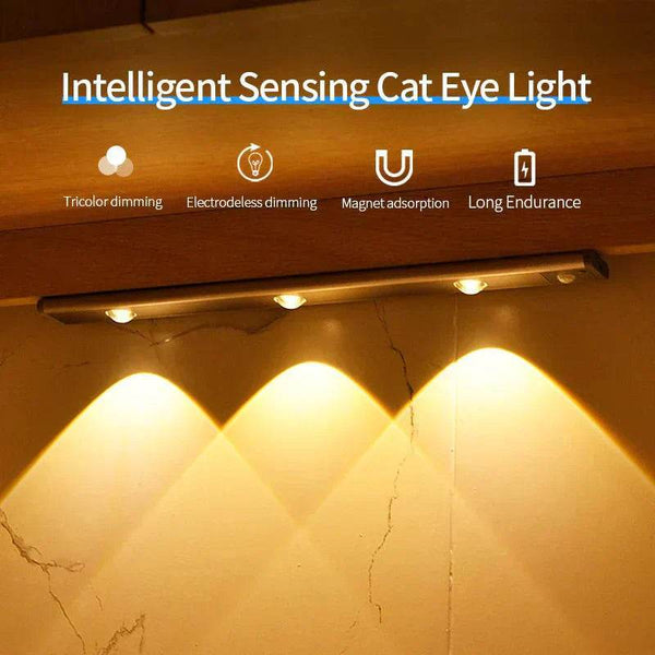 Motion Sensor Lamp Under The Cabinet Dimmable Cabinet Lamp Rechargeable Magnetic Suction Installation Kitchen Night Light Wardrobe Lamp