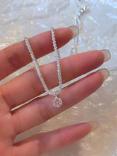 Silver Plated Sparkling Necklace For Women Lvzuan Light Luxury Minority Design